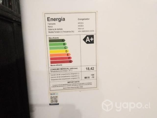 Congelador midea 198 litros