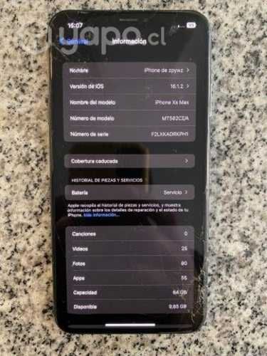 IPhone XS Max dañado