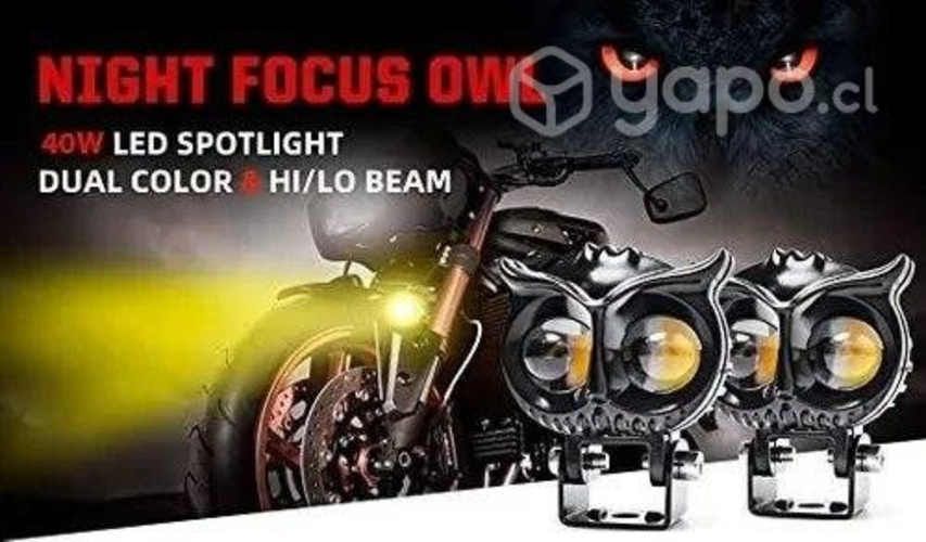 Foco Led Neblinero 50w Bicolor Auto Moto Búho Tipo