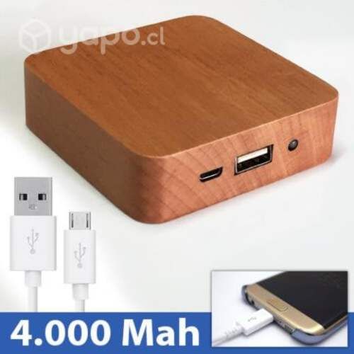 Power Bank Bateria Externa Bambú Deluxe USB/micro