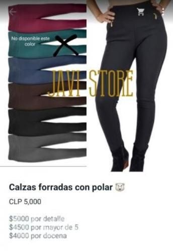 Calzas mujer forradas con diseño mariposa