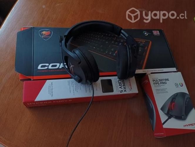 Set Periféricos Gamer, Audífonos, Teclado, Mouse