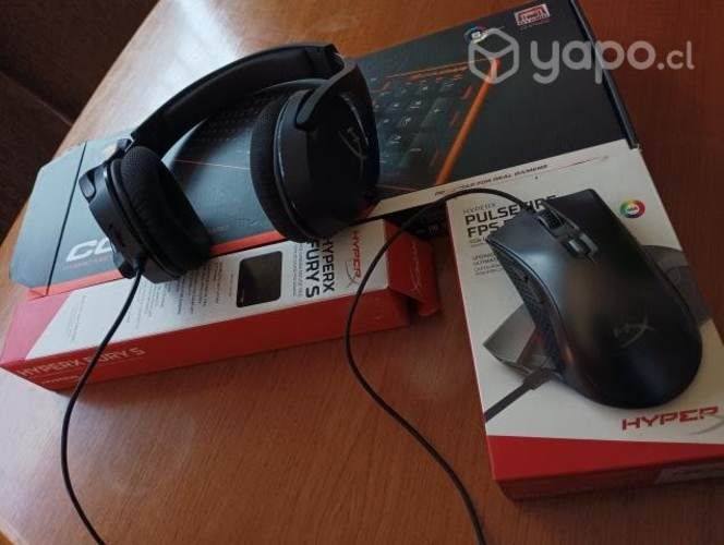 Set Periféricos Gamer, Audífonos, Teclado, Mouse