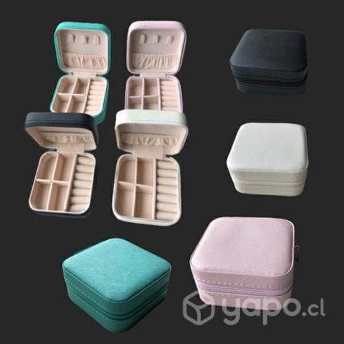 Joyero para mujer, de viaje, rosa, negro, calipso