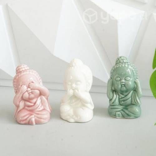 Set 3 Budas sabios trio ciego sordo mudo