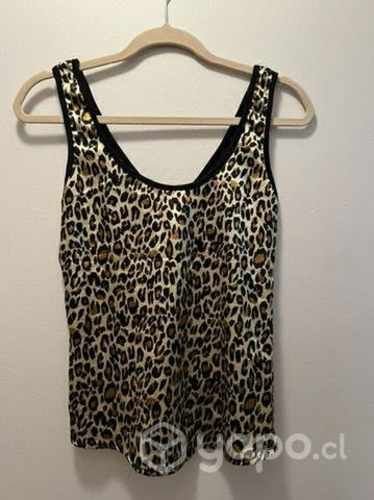 Polera tank doble cara animal print talla S