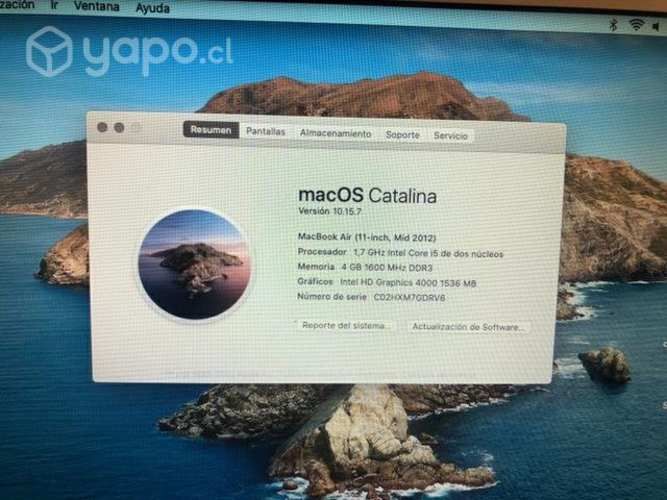 Macbook air 11 pulgadas apple