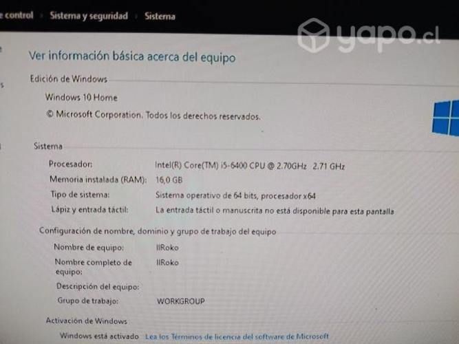 Computador Gamer perfecto estado, venta por apuro.