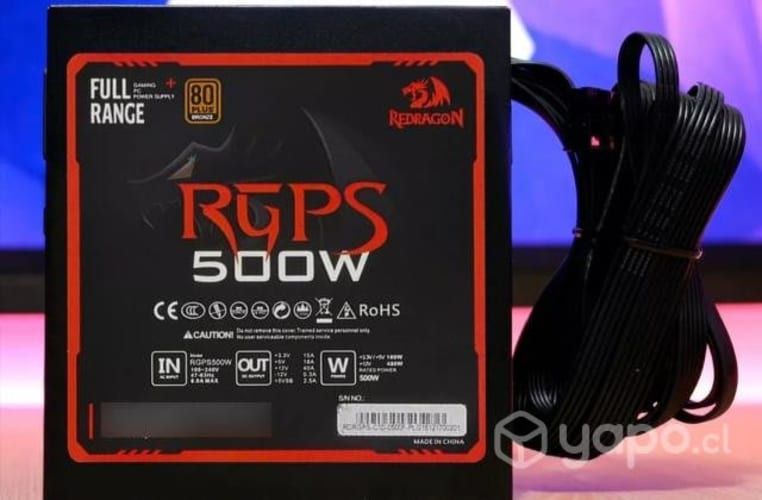 Fuente De Poder Redragon Gamer 500w 80 Plus Bronze