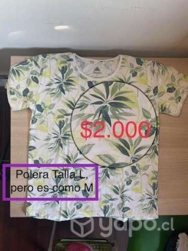 Polera Floreada Hombre Talla M
