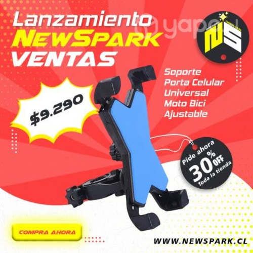 Soporte Porta Celular Universal Moto Bici Ajustabl