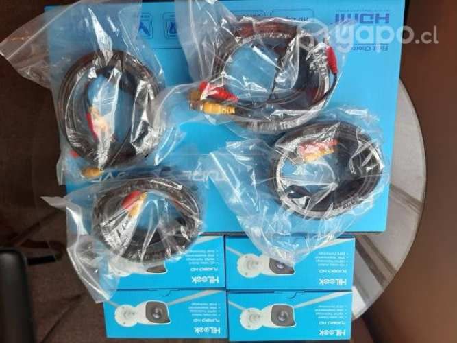 Kit 4 Canales Hilook 4 Camaras HD 720p Domo/Bala