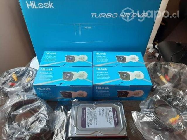 Kit 4 Canales Hilook 4 Camaras HD 720p Domo/Bala