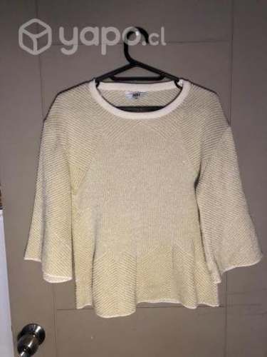 Chaleco dorado con crema - talla S, mujer