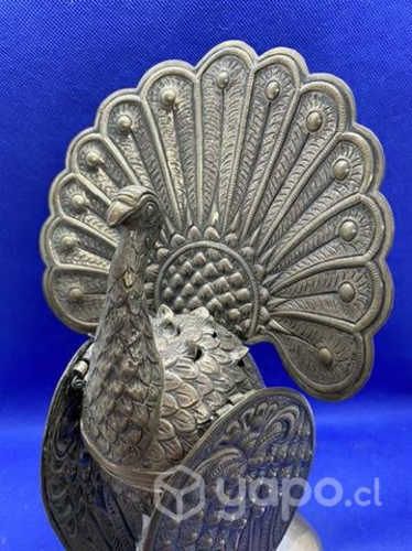 Antigua Pava Sahumadora de Plata sólida sellada