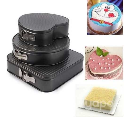 Set 3 Moldes Variados Repostería Queque Tortas