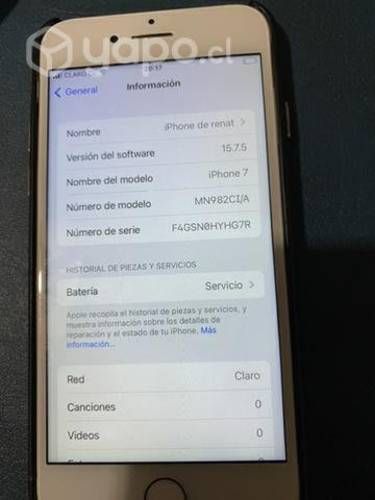 IPhone 7 color plata