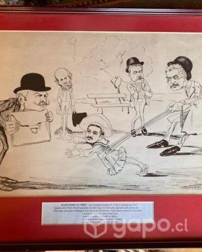 Antiguas caricaturas chilenas originales 25 Stock