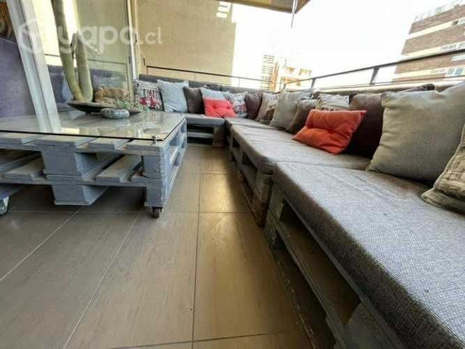 Terraza sillón en L + mesa