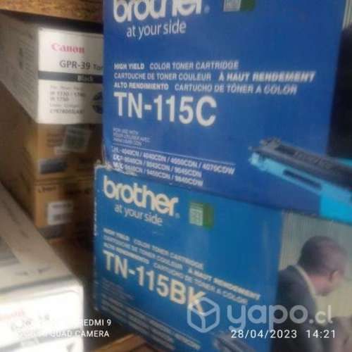 Toner brother tn 115 bk black y colores originales
