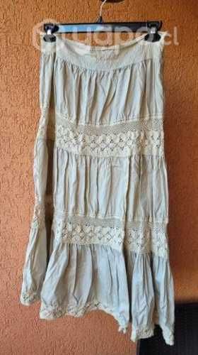 Falda beige talla S-M
