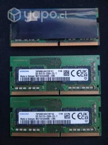 Memoria Ram 8GB DDR4 SODIMM Samsung 3200MHZ