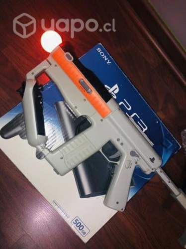 PS3 500 gb gen más pack move