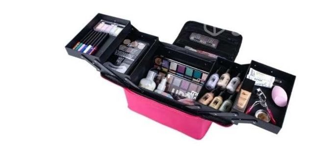 Maleta de tela portatil para maquillaje,manicure y