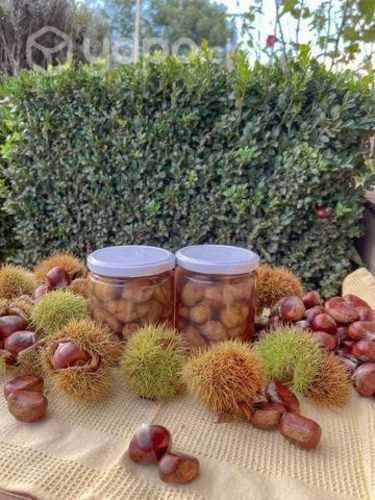 Castañas en almibar