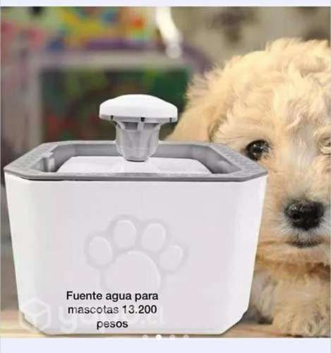 Fuente agua para mascotas carga USB