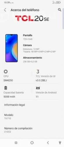 TCL s20 nuevo