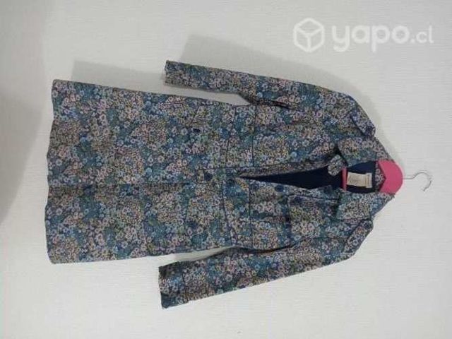 Chaqueta larga floreada