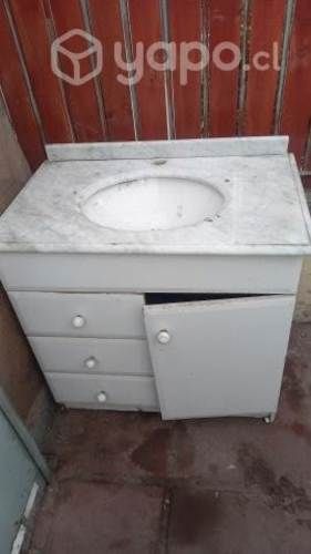 Mueble lavaplatos cubierta mármol
