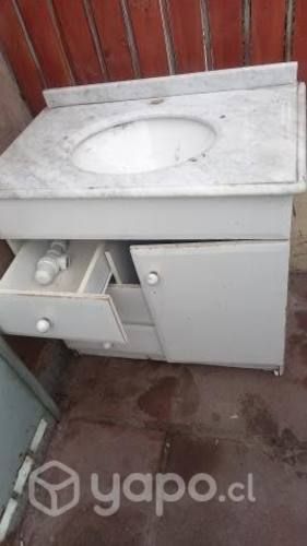 Mueble lavaplatos cubierta mármol