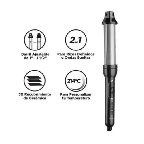 Ondulador rizador de pelo, expandible, revlon