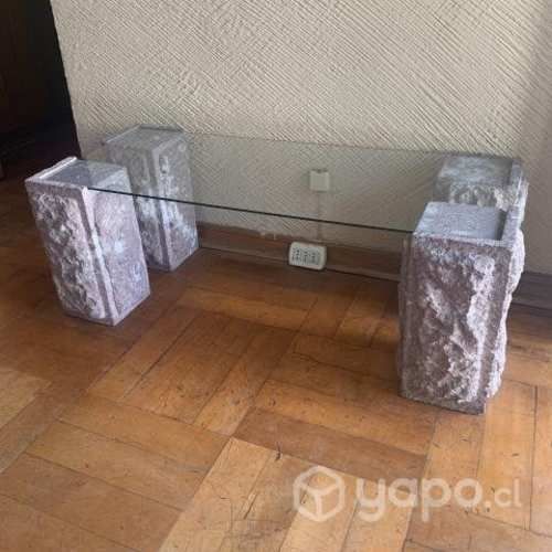 Mesa Centro bases Piedra Laja Rosada