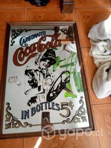Cuadros espejos antiguos coca cola