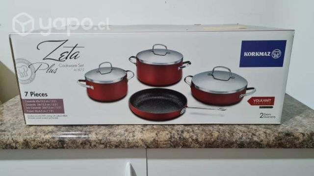 Bateria de cocina Zeta Rojo Plus 7 Piezas (Nuevo)