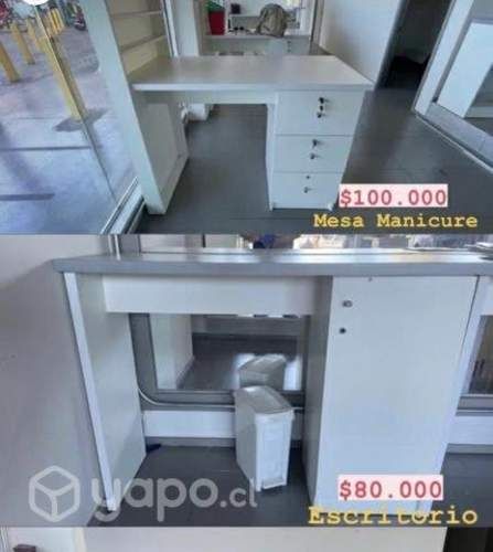 Mesa manicure, escritorio, camilla