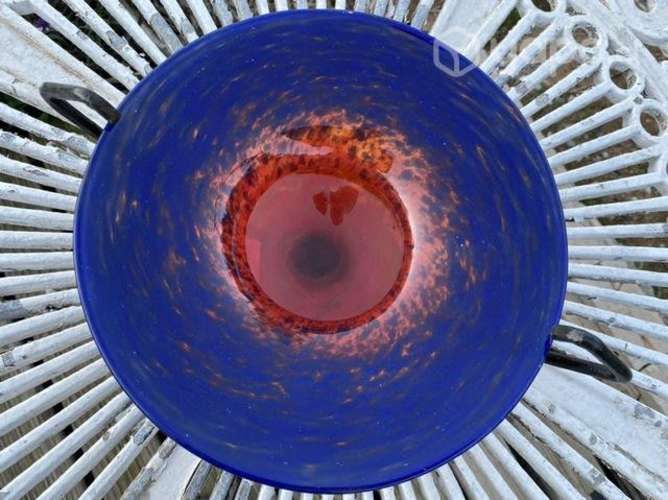 Antiguo cristal Art Deco firmado Schneider impecab