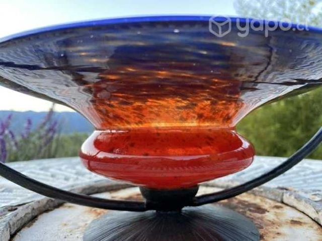 Antiguo cristal Art Deco firmado Schneider impecab