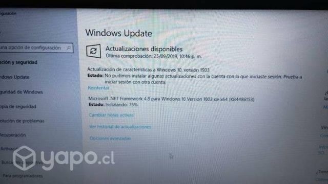 Notebook HP para repuesto.