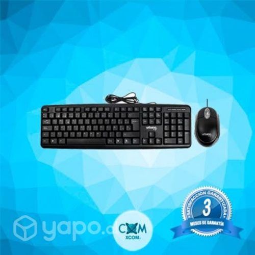 Combo teclado basico + mouse alambrico usb