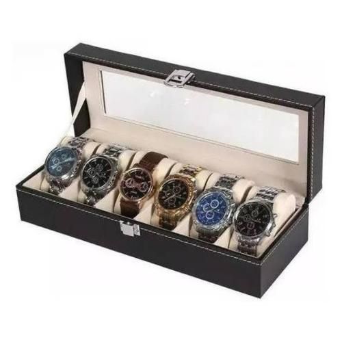 Cajas cuerina para 6 RELOJES
