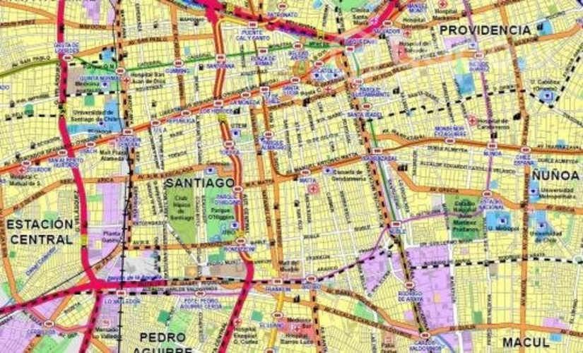 Mapa de Santiago Chile