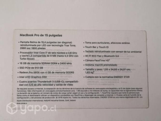 MacBook Pro con TouchBar