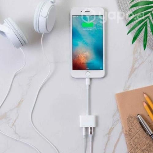 Adaptador IPhone IPad IPod audifonos y carga