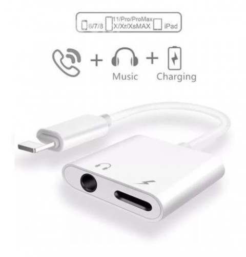 Adaptador IPhone IPad IPod audifonos y carga