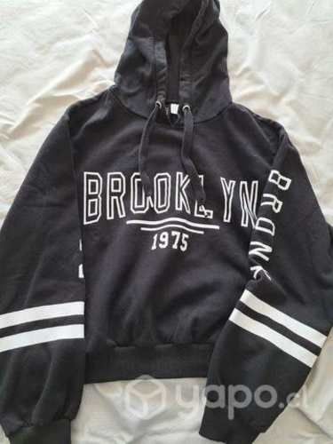 Polerón negro divided talla S