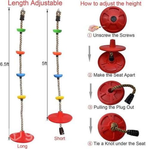 Columpio Cuerda Mecedor Escalador Infantil Multic